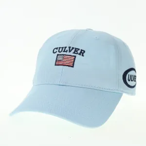 American Flag Relaxed Twill Adjustable Hat - Power Blue