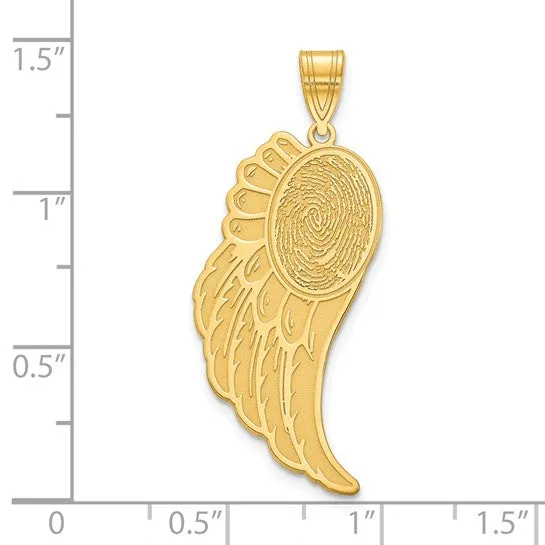 Angel Wing Fingerprint Charm