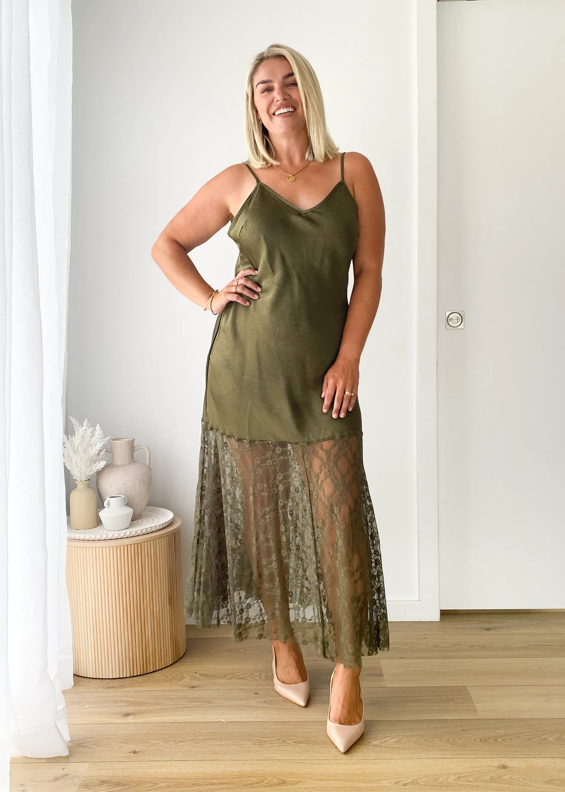 Anika Maxi Dress - Khaki