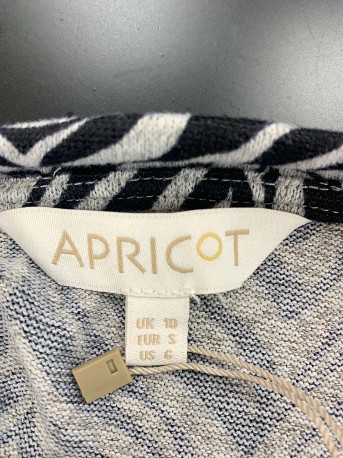 Apricot Grey Zebra Cocoon Dress UK 10