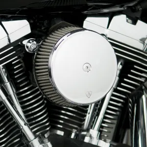Arlen Ness 50-332 Big Sucker Stage I Air Filter Kit with Cover and Stainless Steel Jacketed Filter - Chrome