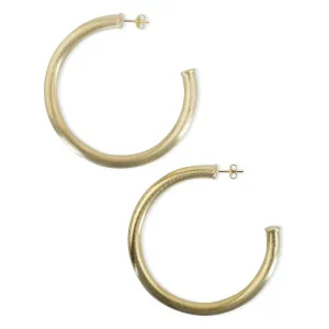 Arlene Hoops 2.5 inch (Brushed Gold)