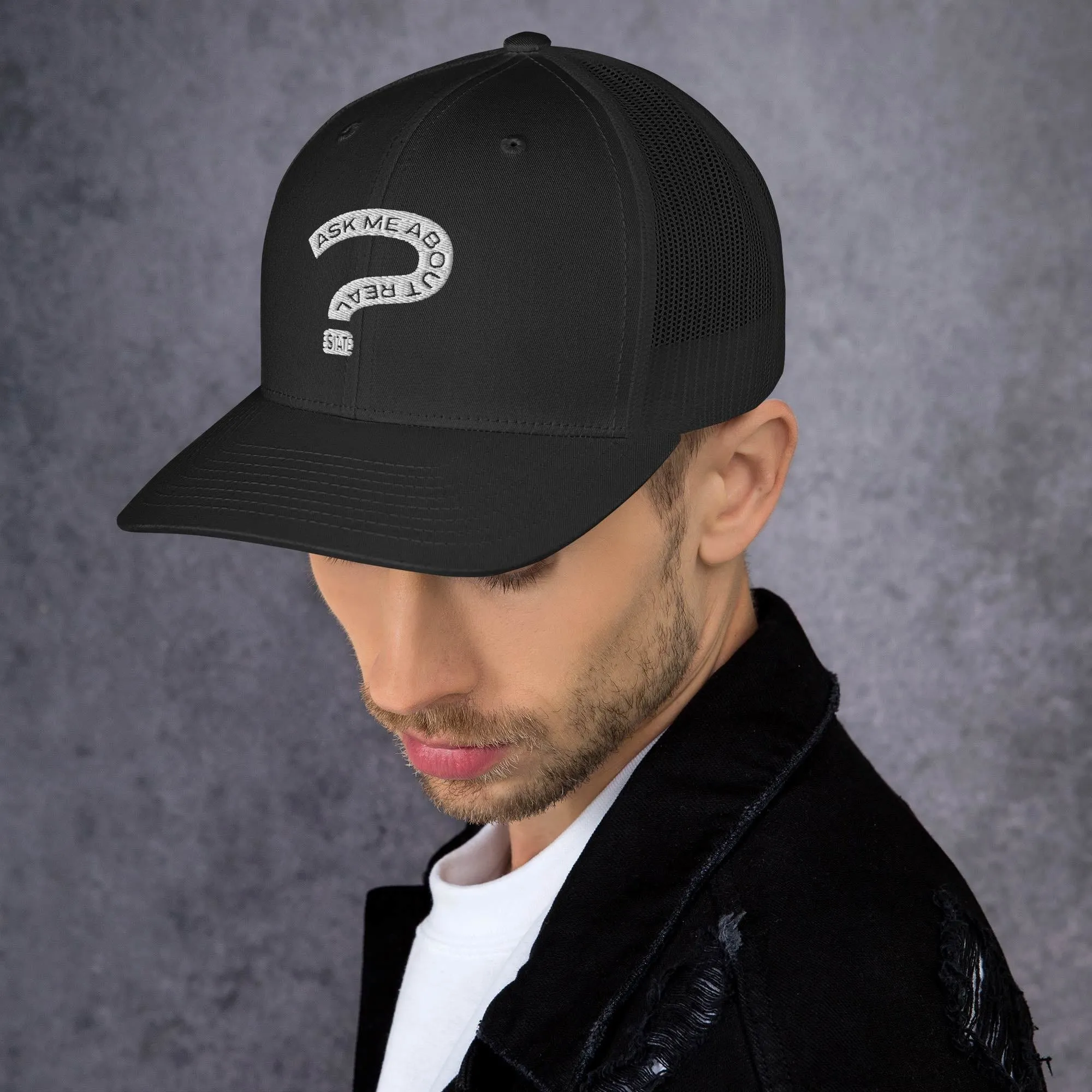 Ask Me About Real Estate Trucker Cap