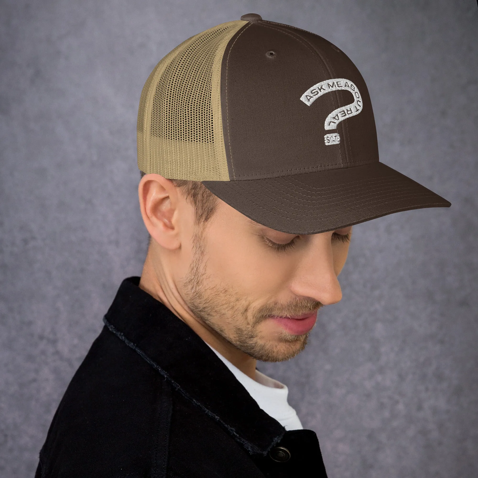 Ask Me About Real Estate Trucker Cap