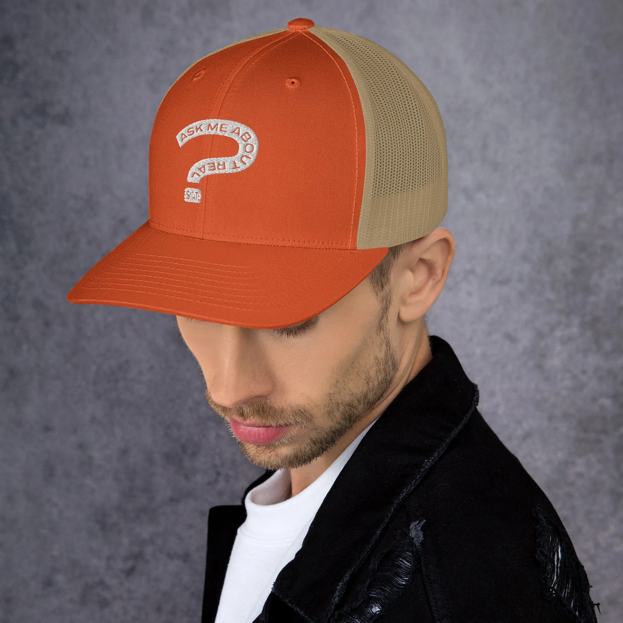 Ask Me About Real Estate Trucker Cap