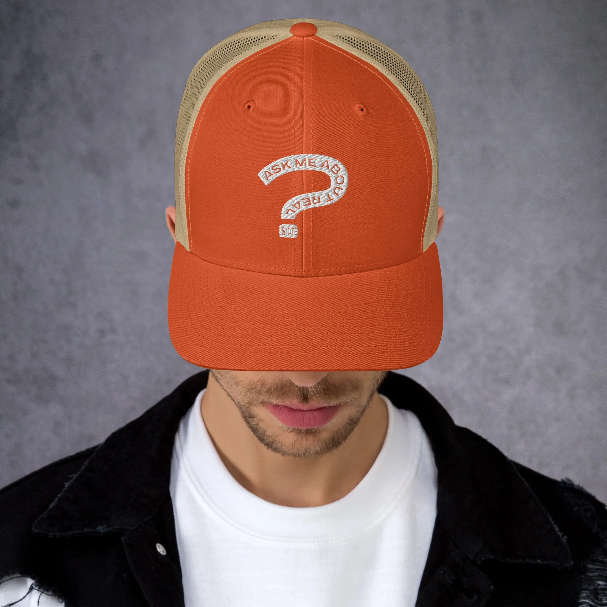 Ask Me About Real Estate Trucker Cap