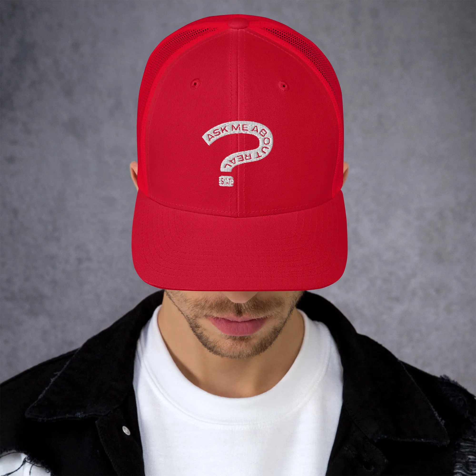 Ask Me About Real Estate Trucker Cap