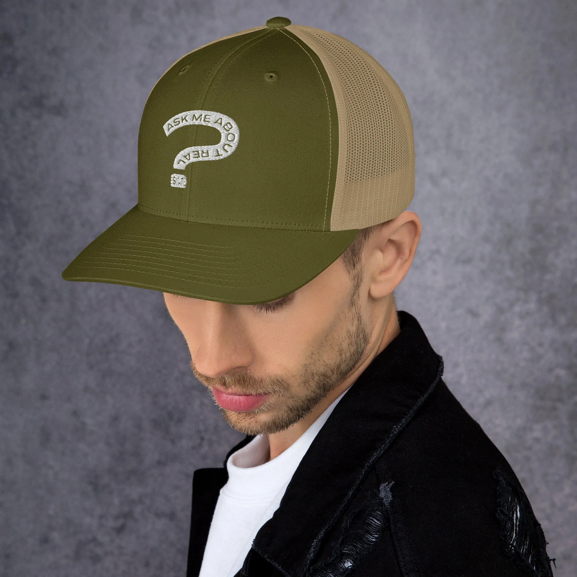 Ask Me About Real Estate Trucker Cap
