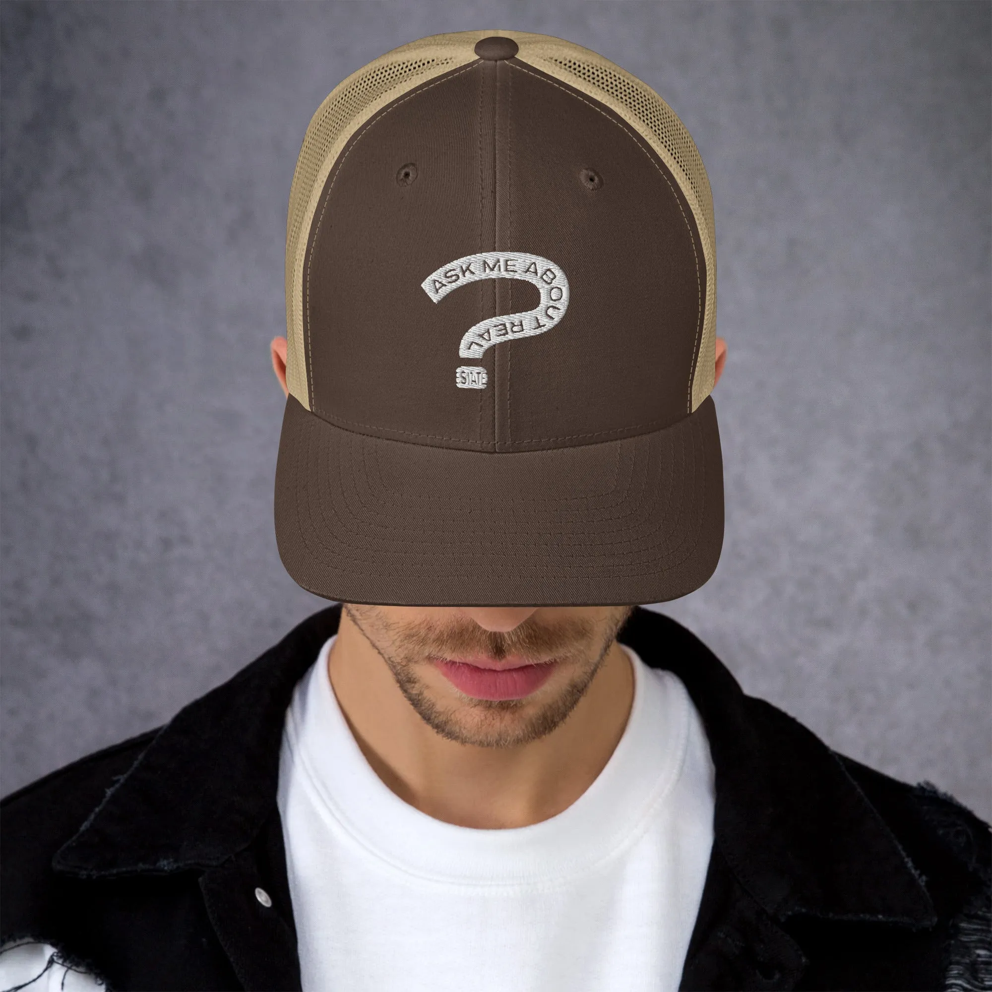 Ask Me About Real Estate Trucker Cap