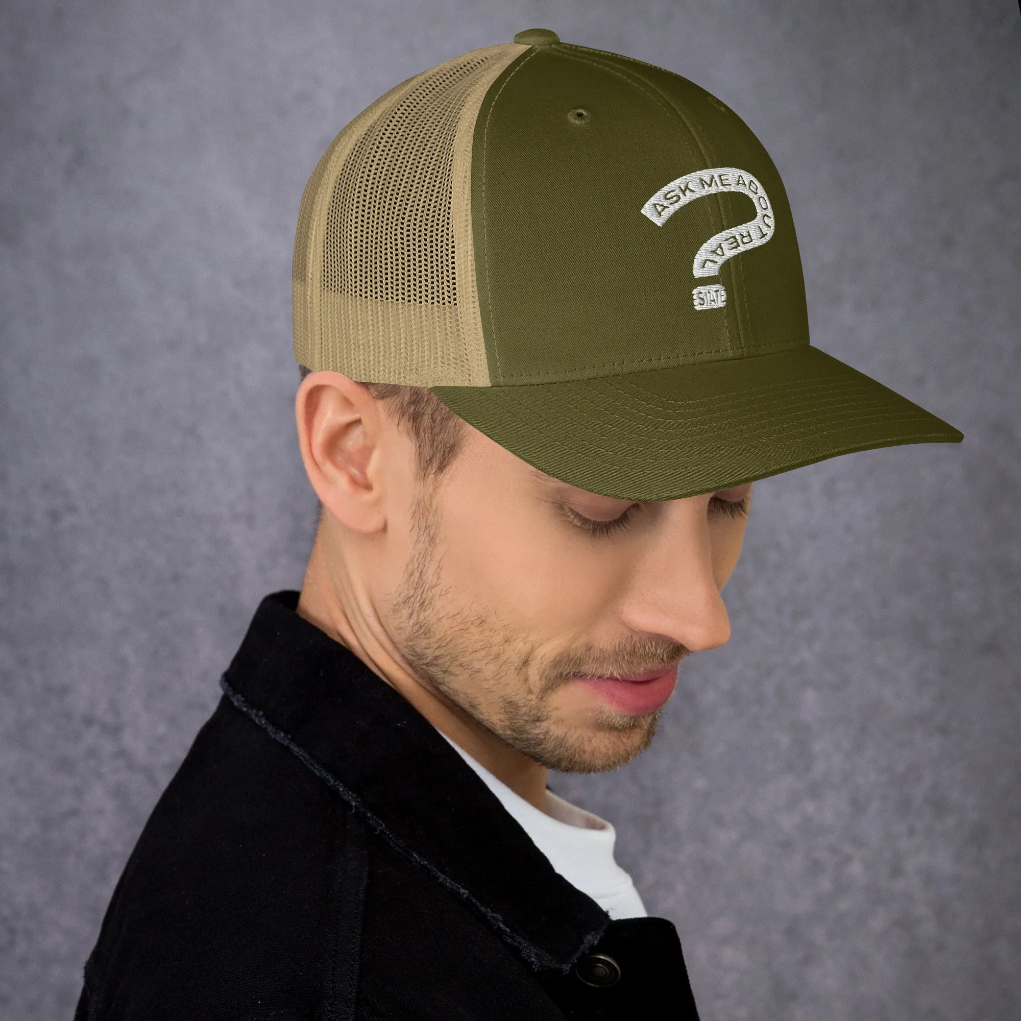 Ask Me About Real Estate Trucker Cap