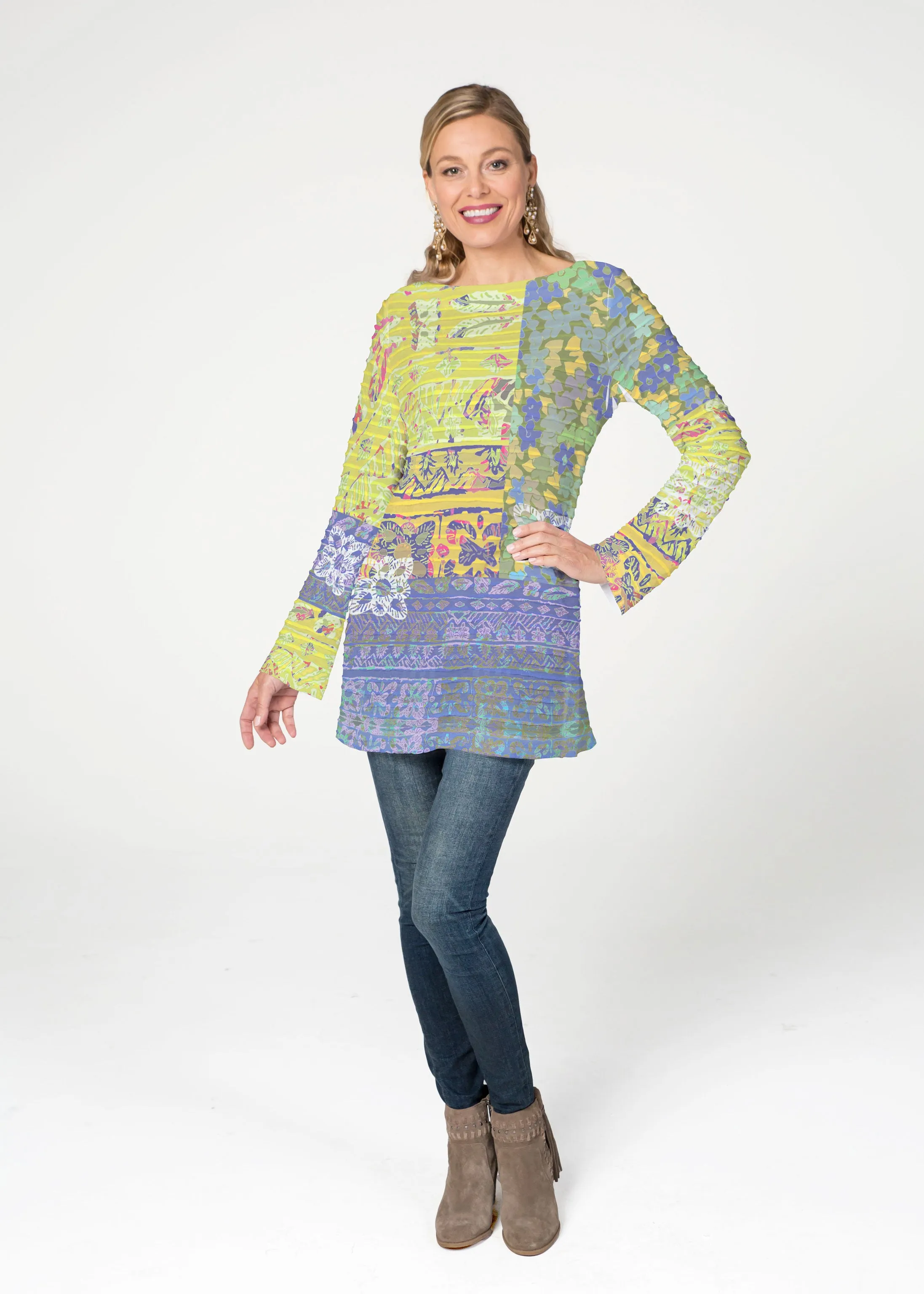 Aspen (19191) ~ Banded Boatneck Tunic