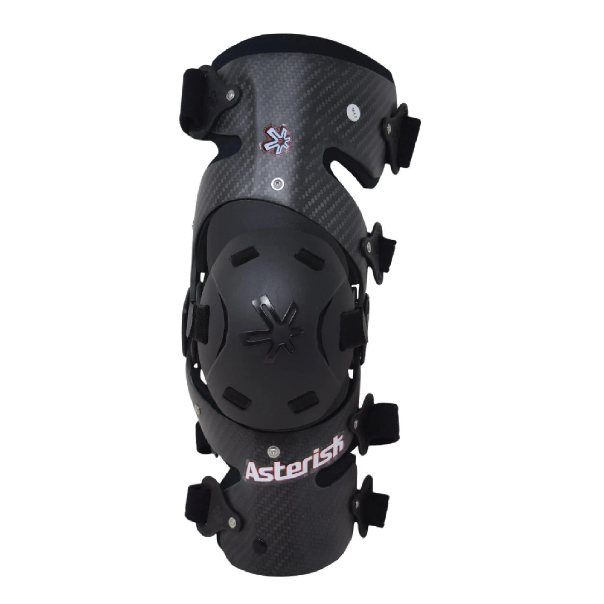 Asterisk Carbon Cell One - Advanced Knee Protector Brace (Right Only) for Motocross, Snowboarding, Wakeboarding, Off-Roading, Football, & More - Size X-Small