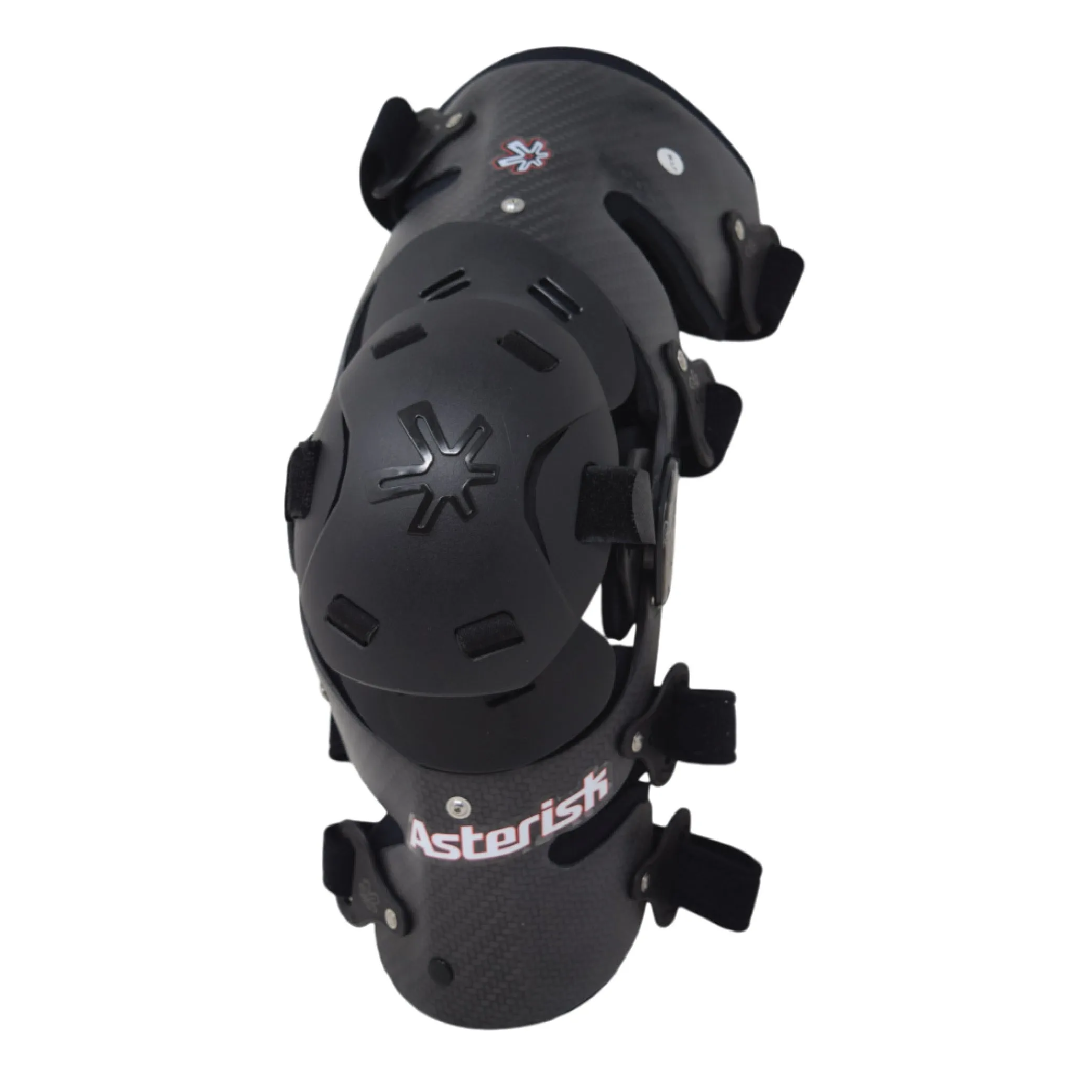 Asterisk Carbon Cell One - Advanced Knee Protector Brace (Right Only) for Motocross, Snowboarding, Wakeboarding, Off-Roading, Football, & More - Size X-Small