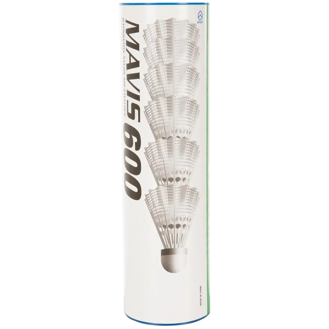 Badminton Plastic Shuttlecocks Mavis 600 6-Pack - White