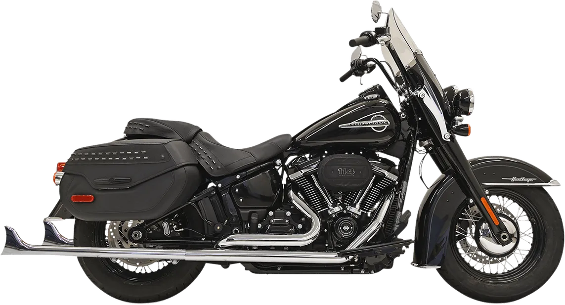 Bassani Manufacturing 1S76EB33 True Duals with 33in. Fishtail Mufflers - No Baffle - Black