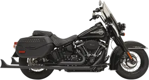 Bassani Manufacturing 1S76EB33 True Duals with 33in. Fishtail Mufflers - No Baffle - Black