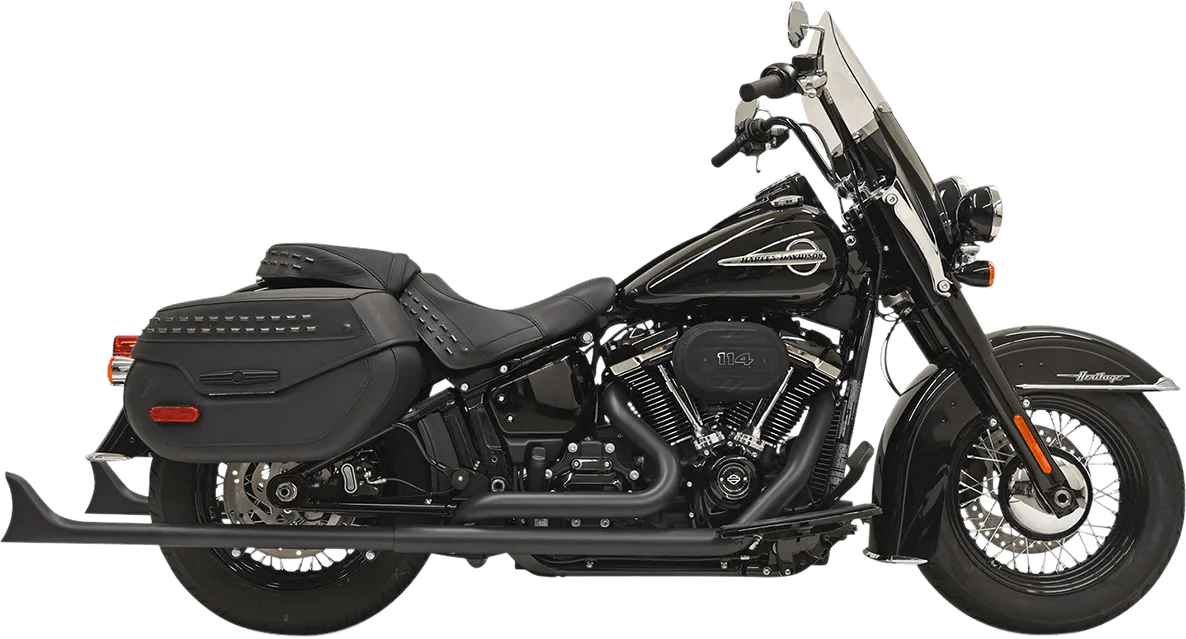 Bassani Manufacturing 1S76EB33 True Duals with 33in. Fishtail Mufflers - No Baffle - Black