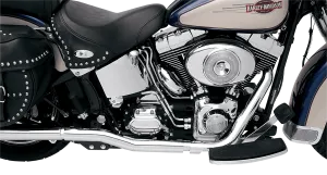 Bassani Manufacturing SFT-211 Power Curve True-Dual Crossover Header Pipes for Softails - Chrome