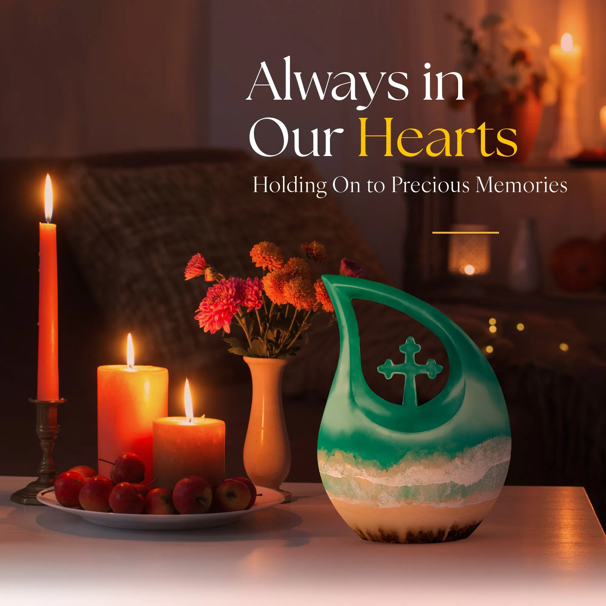 Beach Theme Cremation Keepsake Urn For Human Ashes
