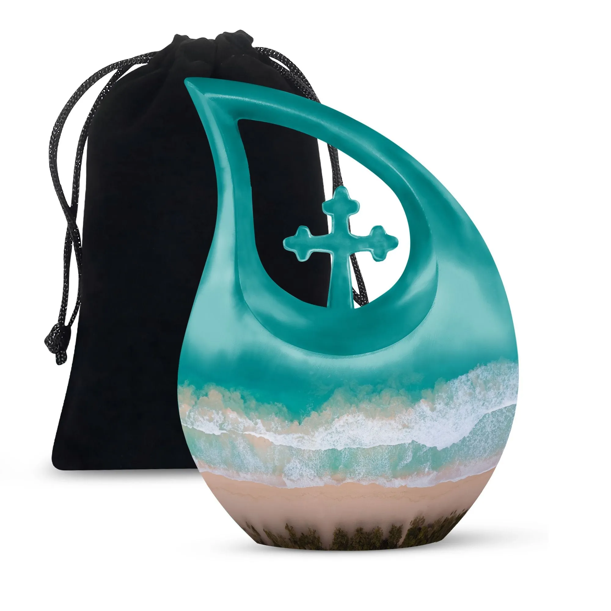 Beach Theme Cremation Keepsake Urn For Human Ashes