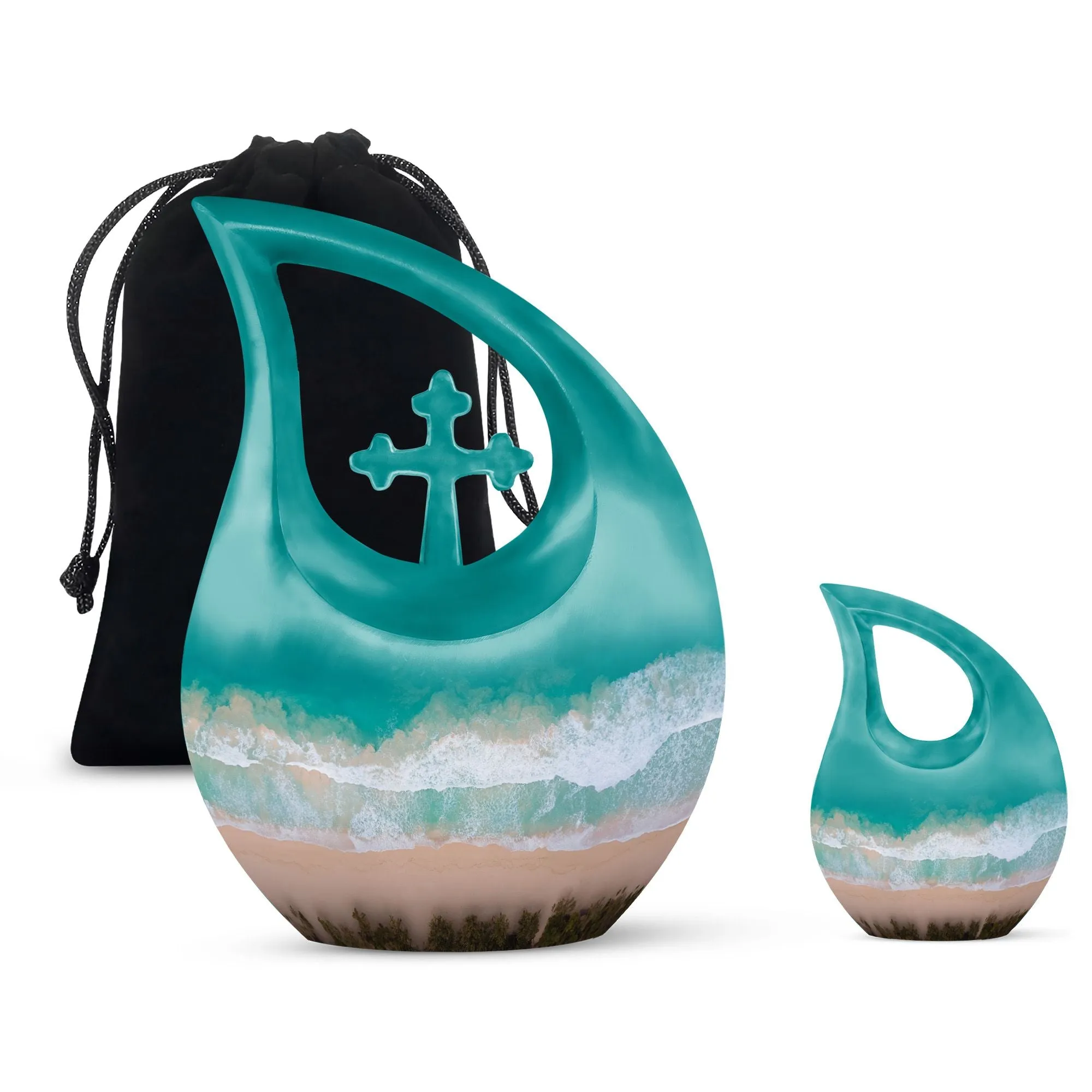 Beach Theme Cremation Keepsake Urn For Human Ashes