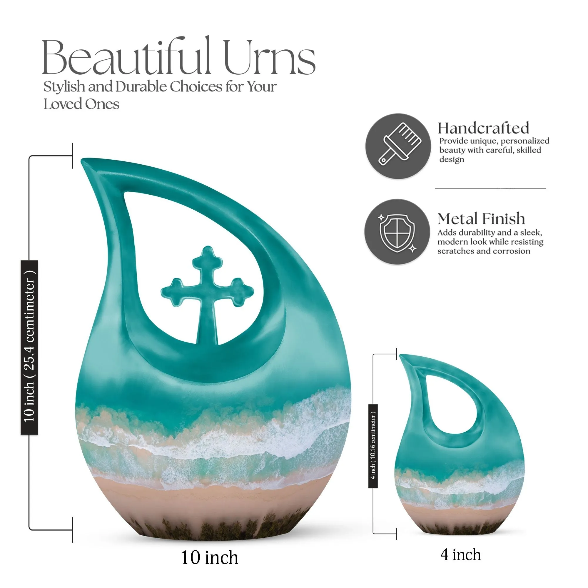 Beach Theme Cremation Keepsake Urn For Human Ashes