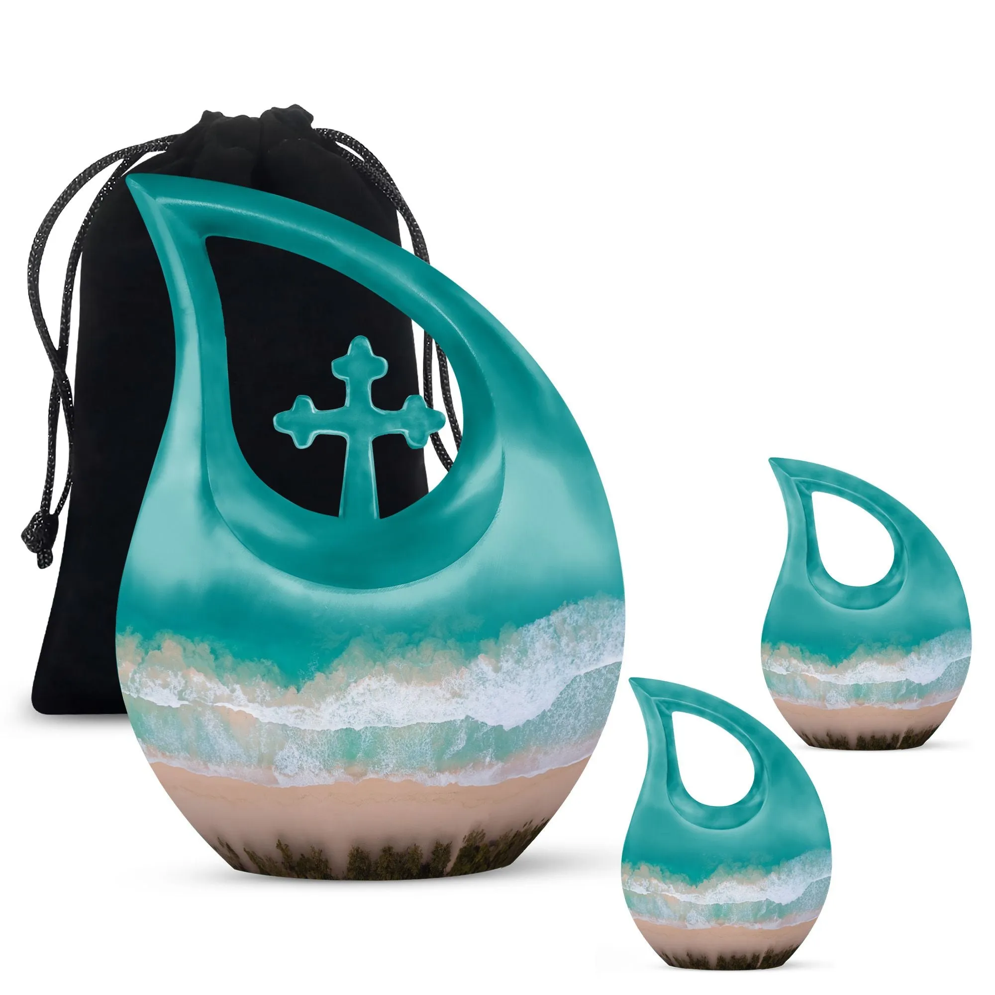 Beach Theme Cremation Keepsake Urn For Human Ashes