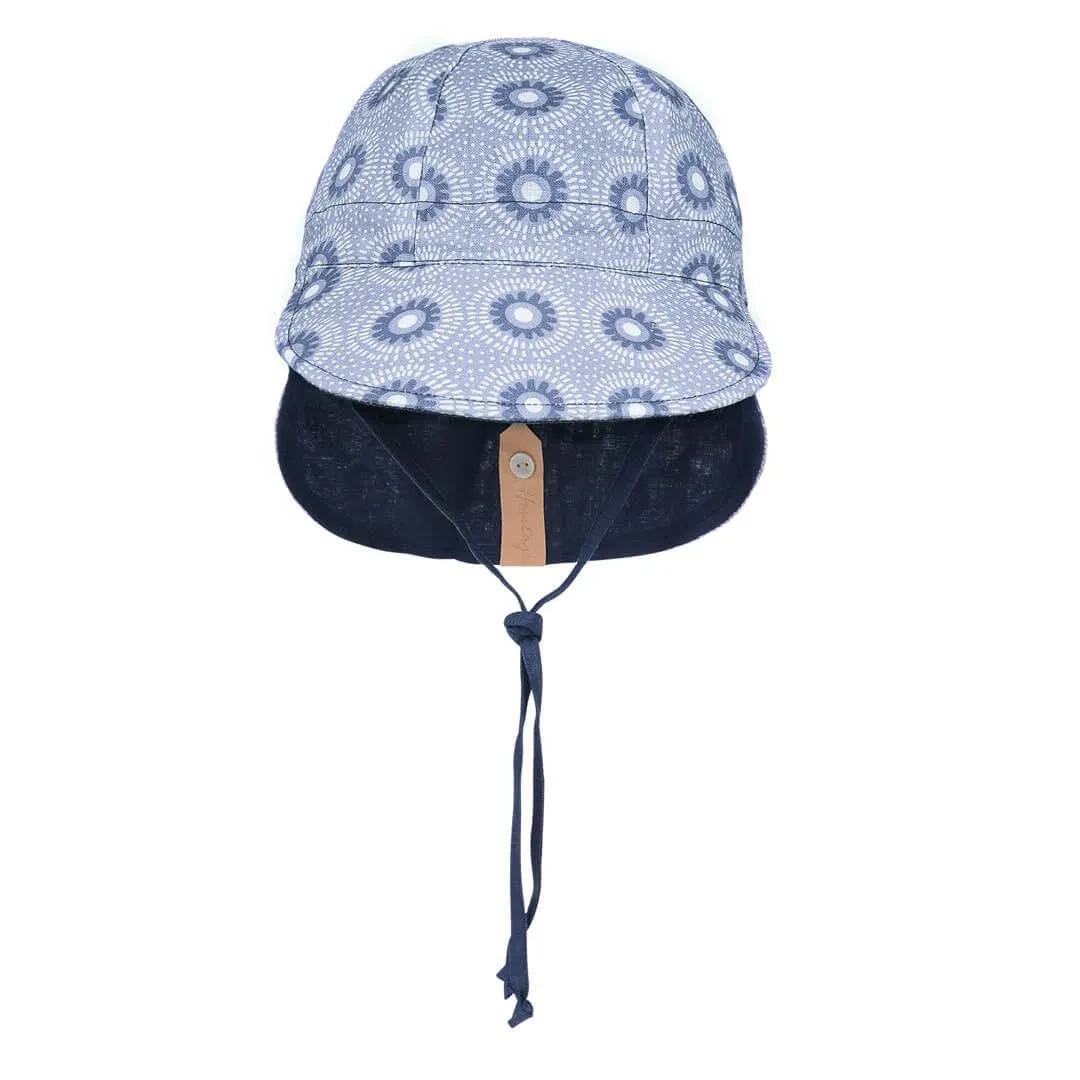 Bedhead Reversible Baby Flap Sun Hat-Norman/Indigo XS