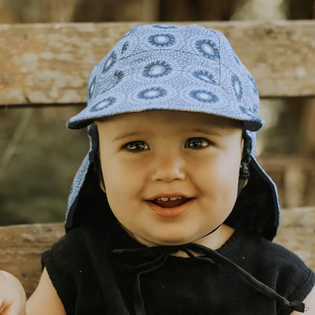 Bedhead Reversible Baby Flap Sun Hat-Norman/Indigo XS