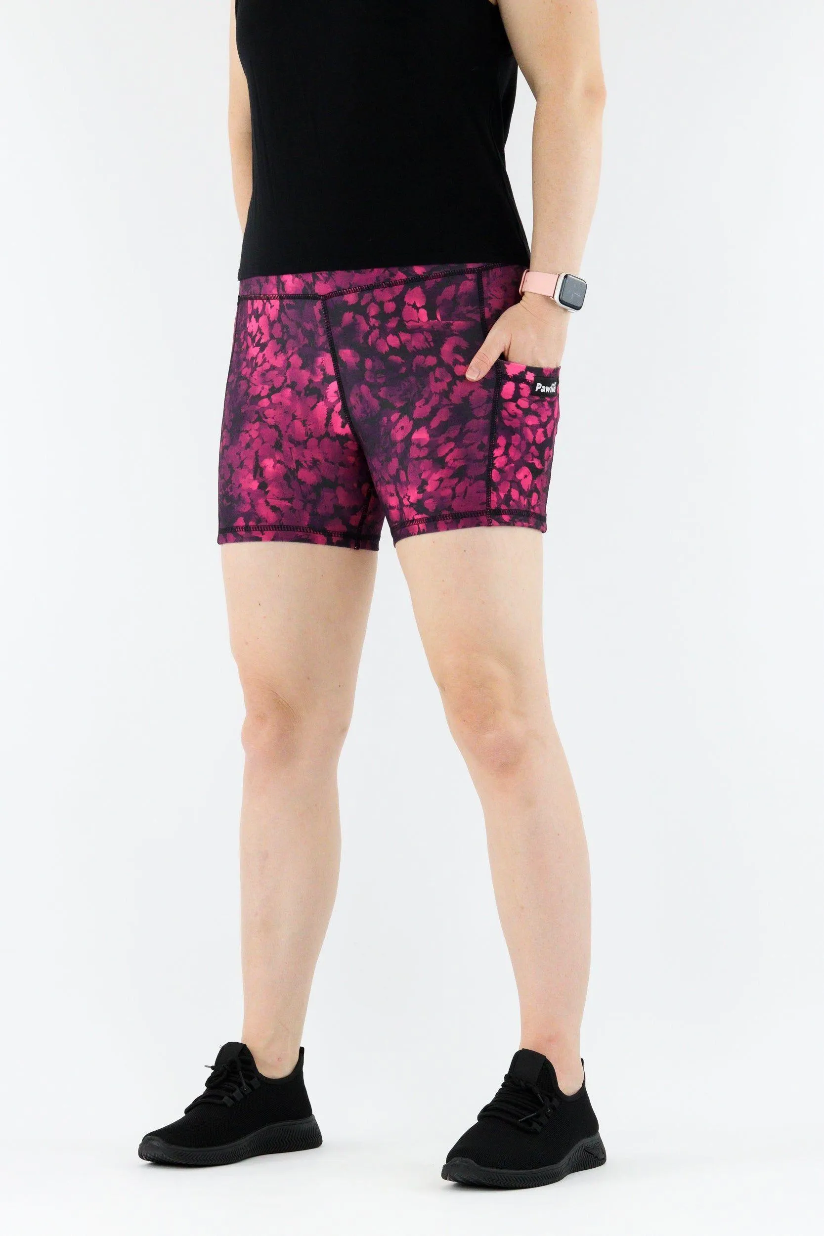 Berry Leopard - Hybrid 1.0 - Leg Pockets - Shorty Shorts
