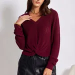Bishop   Young Mateo Twist Front Sweater