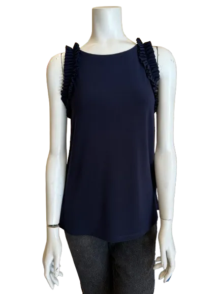 Black Ruffle Strap Blouse (more colors)