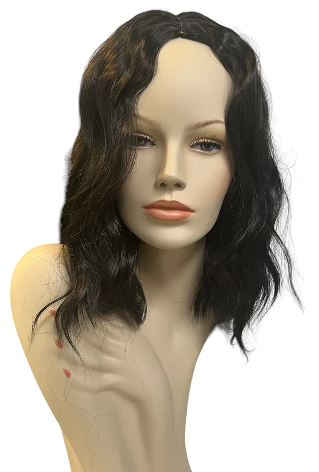 Black Shoulder Length Loose Wave Wig