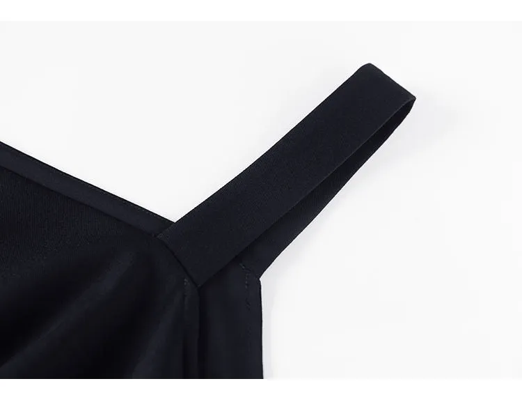 Black Suit Casual Blazer Coat & Classic High Waist Pleated Dress Autumn Wear
