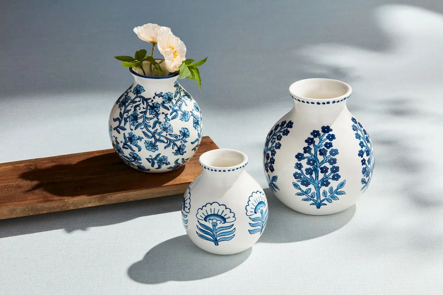 Block Print Flower Vase