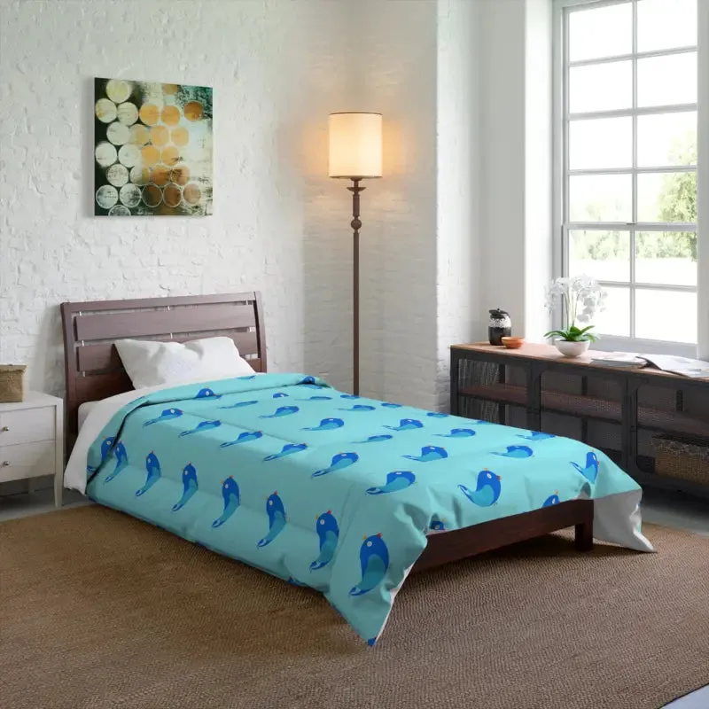 Blue Birds Cozy Tee Trendy Fashion Statement