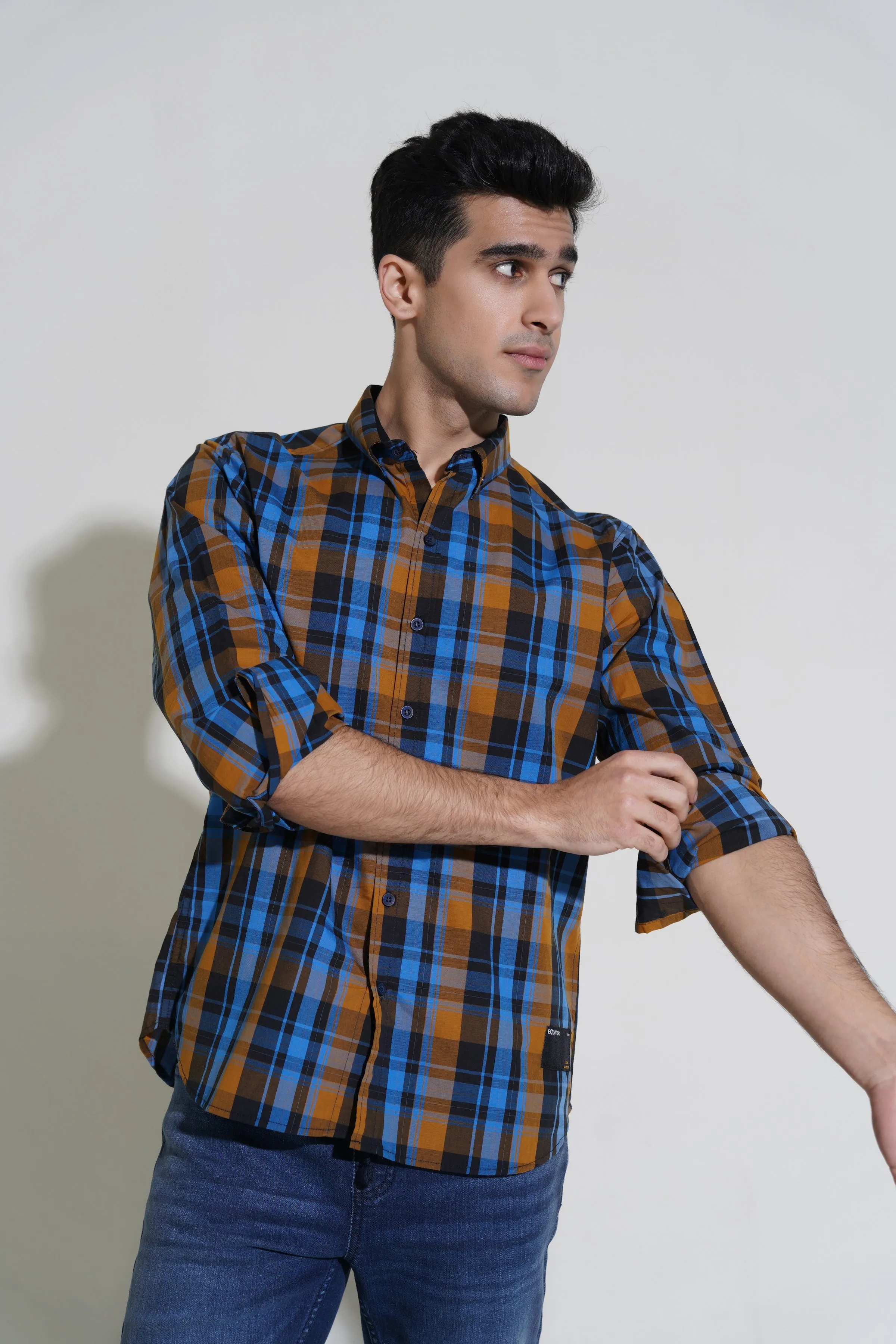 Blue Madras Check Shirt