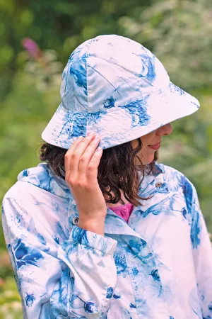 Blue Peony Rain Hat