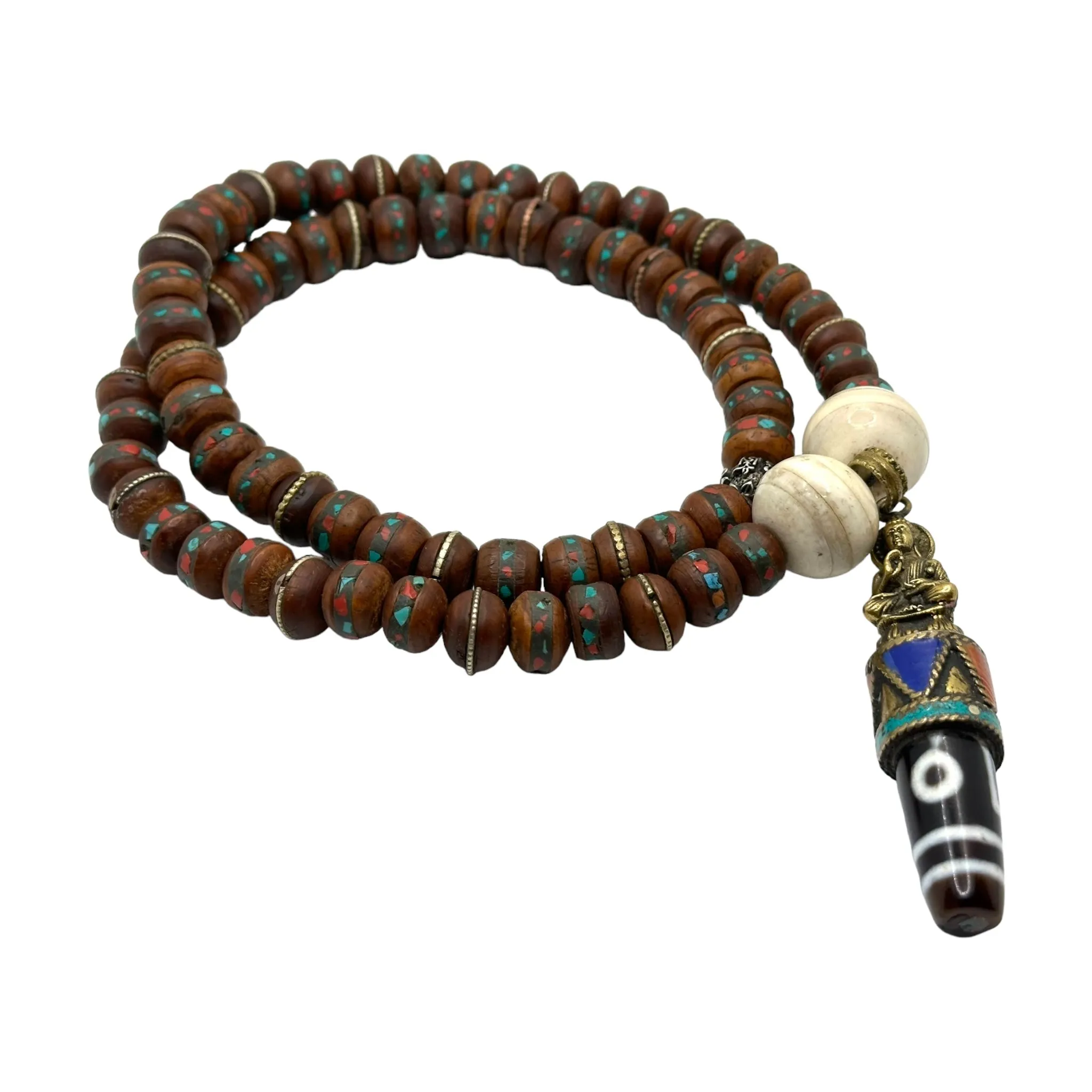 Bodhi Seed Blessing Buddha Dzi Necklace