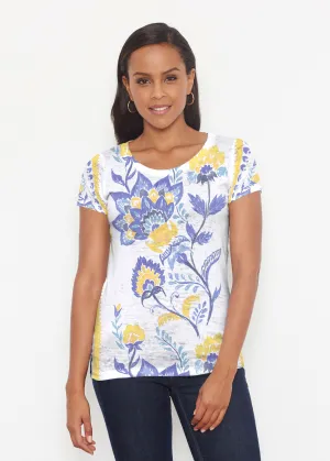 Bohemian Chintz Yellow (7898) ~ Short Sleeve Scoop Shirt