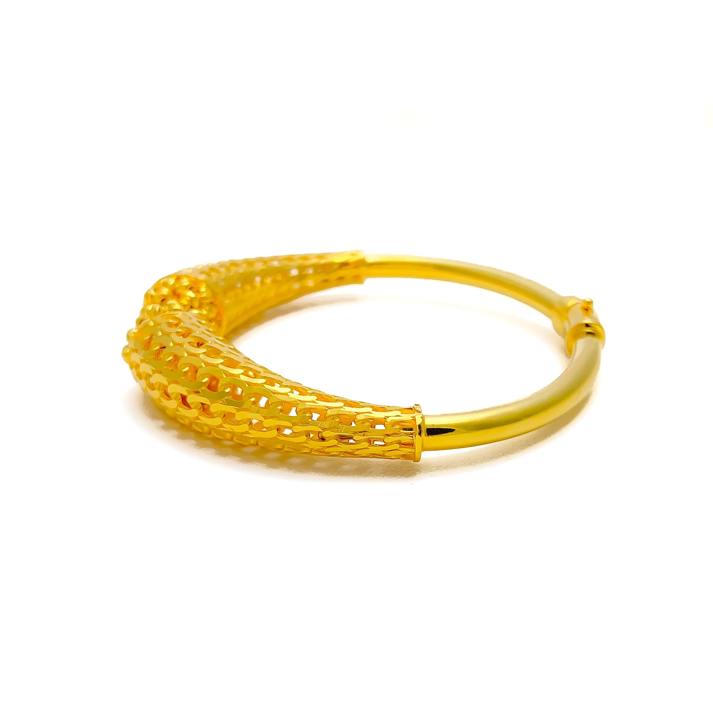 Bold Bespoke Golden 22k Gold Bangle Bracelet