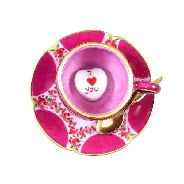 Brand: Valentine's LOVE Tea Cup Set with Heart Sugar Cube