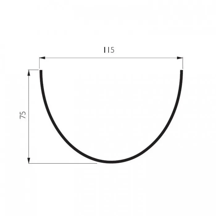 Brett Martin Deepstyle 115mm Cascade Cast Iron Effect Gutter - 4m (BR072CI)