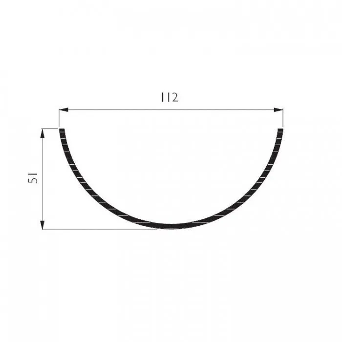 Brett Martin Roundstyle 112mm Cascade Cast Iron Effect Gutter - 2m (BR041CI)