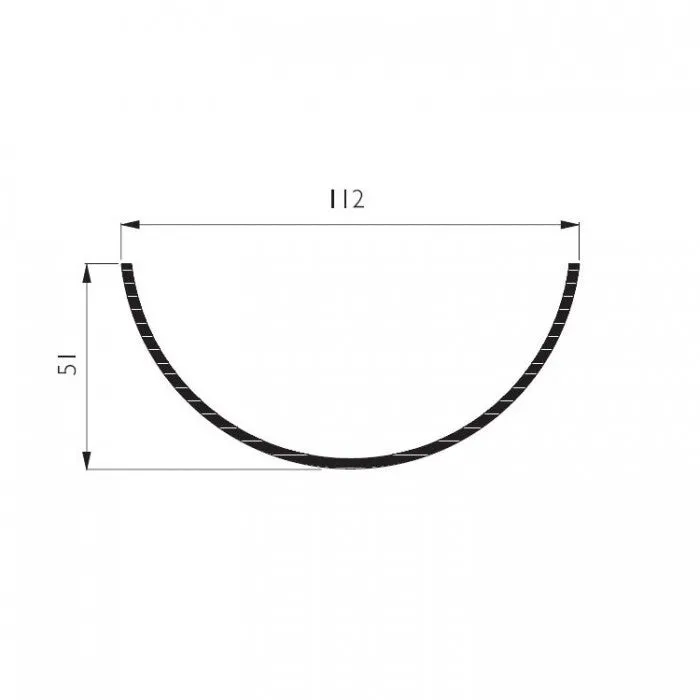 Brett Martin Roundstyle 112mm Cascade Cast Iron Effect Gutter - 4m (BR042CI)