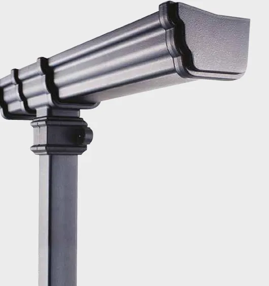Brett Martin Square 65mm Cast Iron Effect Socketed Downpipe with Lugs - 1.8m (BR5018LCI)