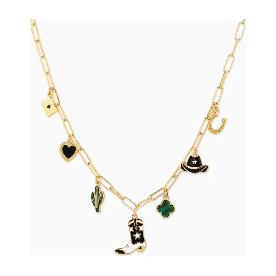 Bright Western Multi Charm Necklace