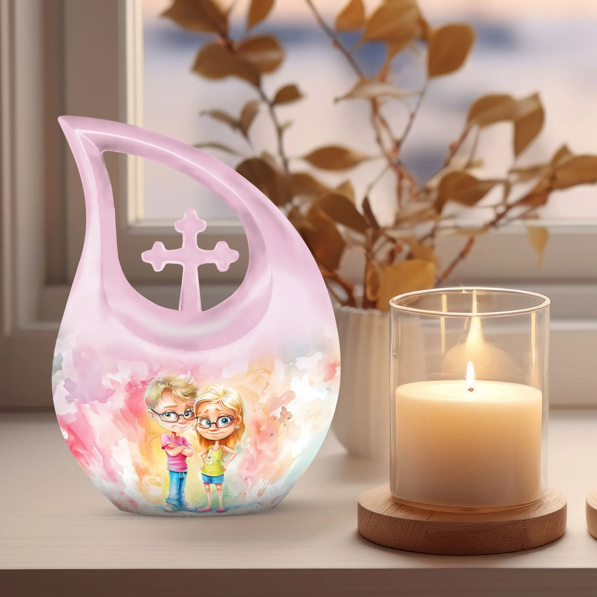 Brother and Sister Memorial Extra Large Cremation Urn