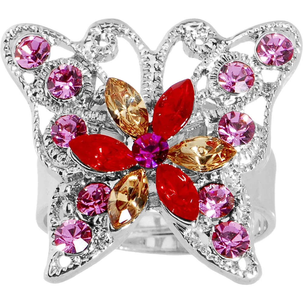 Butterfly Bling Adjustable Ring
