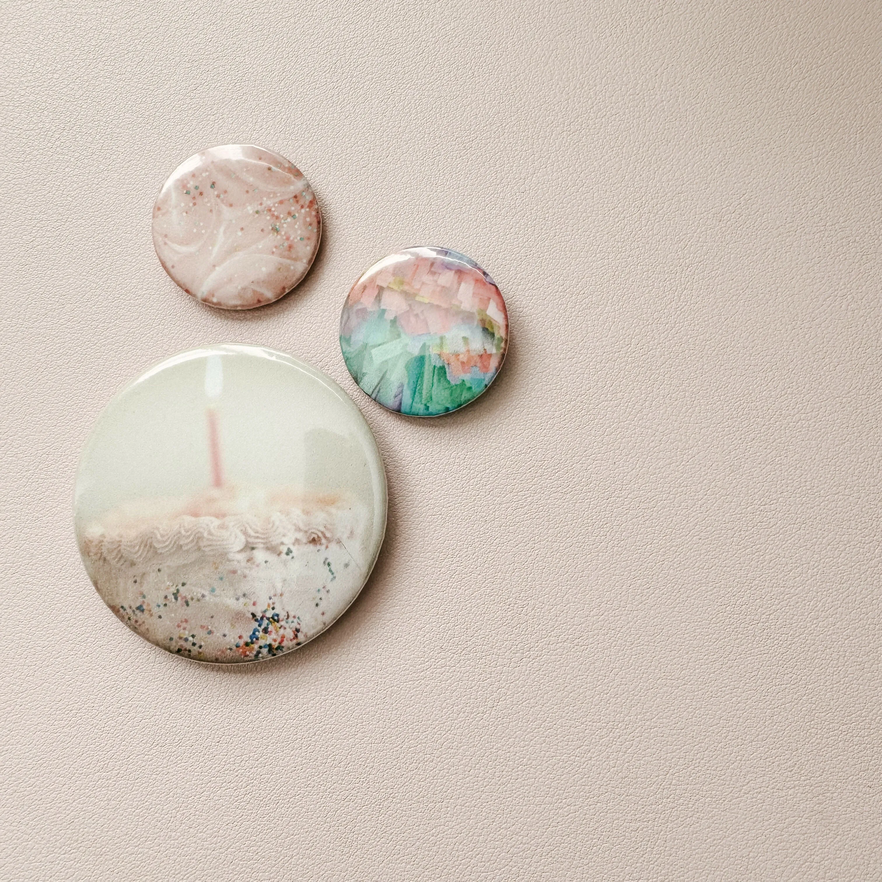 Cake Button Pin Set